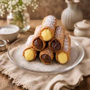 Cannoli cilentani alla doppia crema